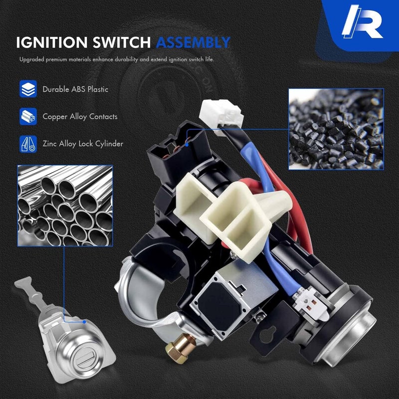 RHAOCZIYAUTO 81905-F2230 Ignition Lock Switch Assembly with Door Lock Cylinder & Keys Fit for Hyundai Elantra 2017-2020 Ignition Lock Cylinder with Housing Replace# 81910-F2130, 81970-F2B00, 81900-F2H00 - Image 3